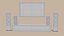 TV e alto-falantes Low Poly