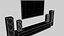TV e alto-falantes Low Poly