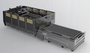 3D Large laser cutting machine model