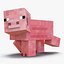 Minecraft Pig Rigged para Maya