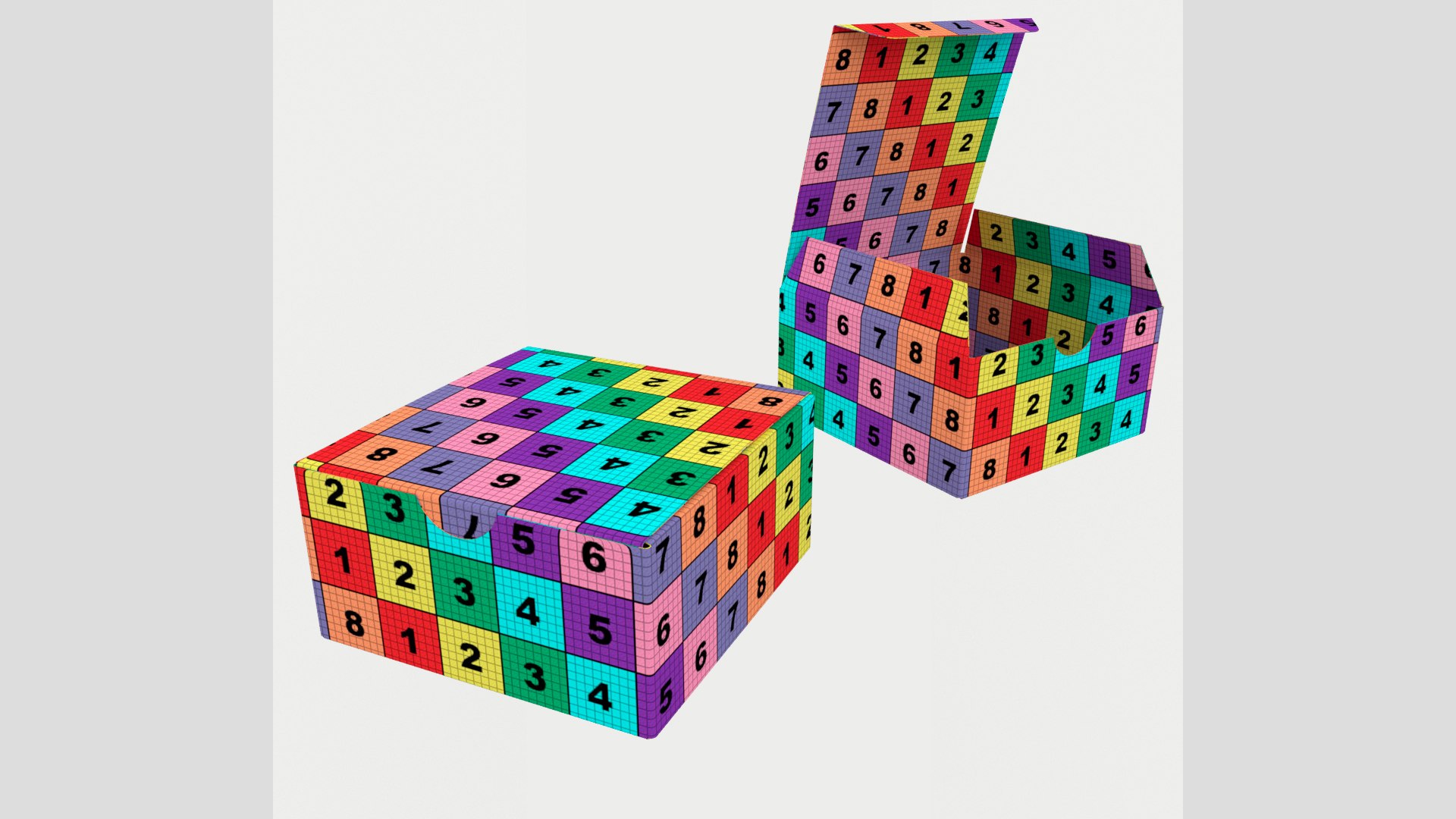 5cm Height Paper Box Closed Opened Unwrapped Model - TurboSquid 1914483