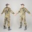 Soldier in German military uniform in A-pose 96