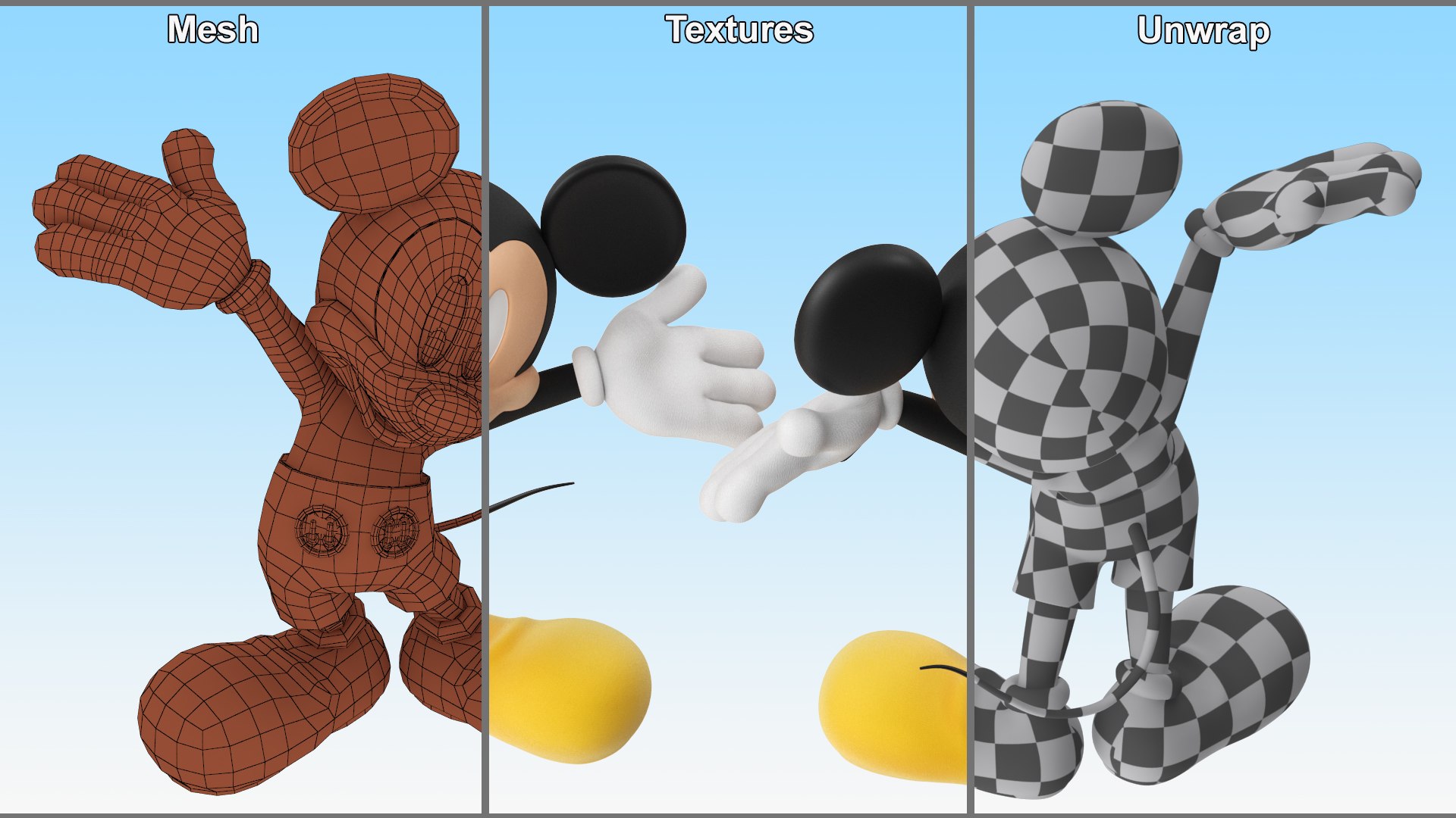 Happy Mickey Mouse Character 3D https://p.turbosquid.com/ts-thumb/Yx/a4pUWh/ue/happymickeymousecharacter3dsmodel026/jpg/1678330977/1920x1080/fit_q87/c35e7610c20164de5f8e8ef13cfbd984256cac43/happymickeymousecharacter3dsmodel026.jpg
