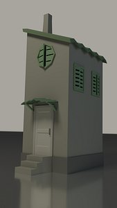 old low-poly 3D model