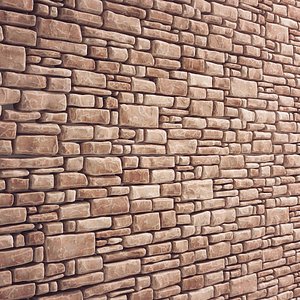 wall brick stone 3D model