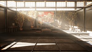 Japanese Dojo  32 Assets model
