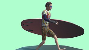 Water Surfing Avatars 3D model