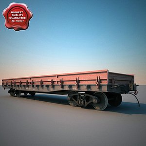 railroad train gondola 3d model