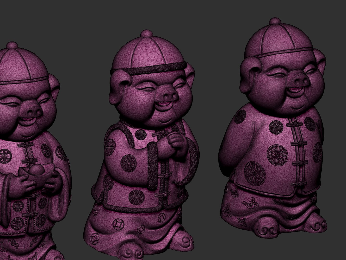3D Cute Pig Men Model - TurboSquid 2044569