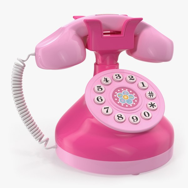 3D model toy phone pink