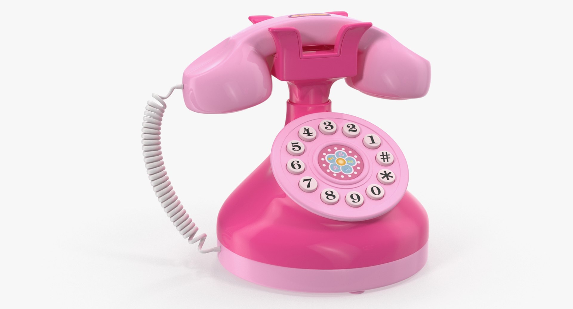 Toy Phone Pink 3D Model 3D model preview