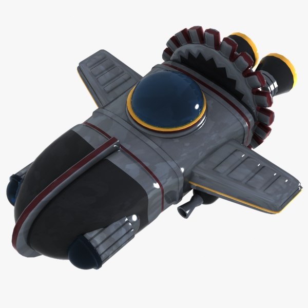 Nave espacial dos desenhos animados Modelo 3D - TurboSquid 786269