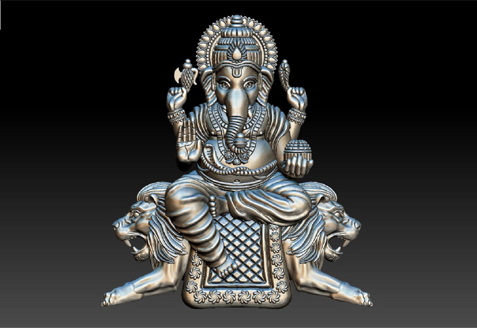 3D Model VINAYAGAR WITH LION PENDENT - TurboSquid 2122799