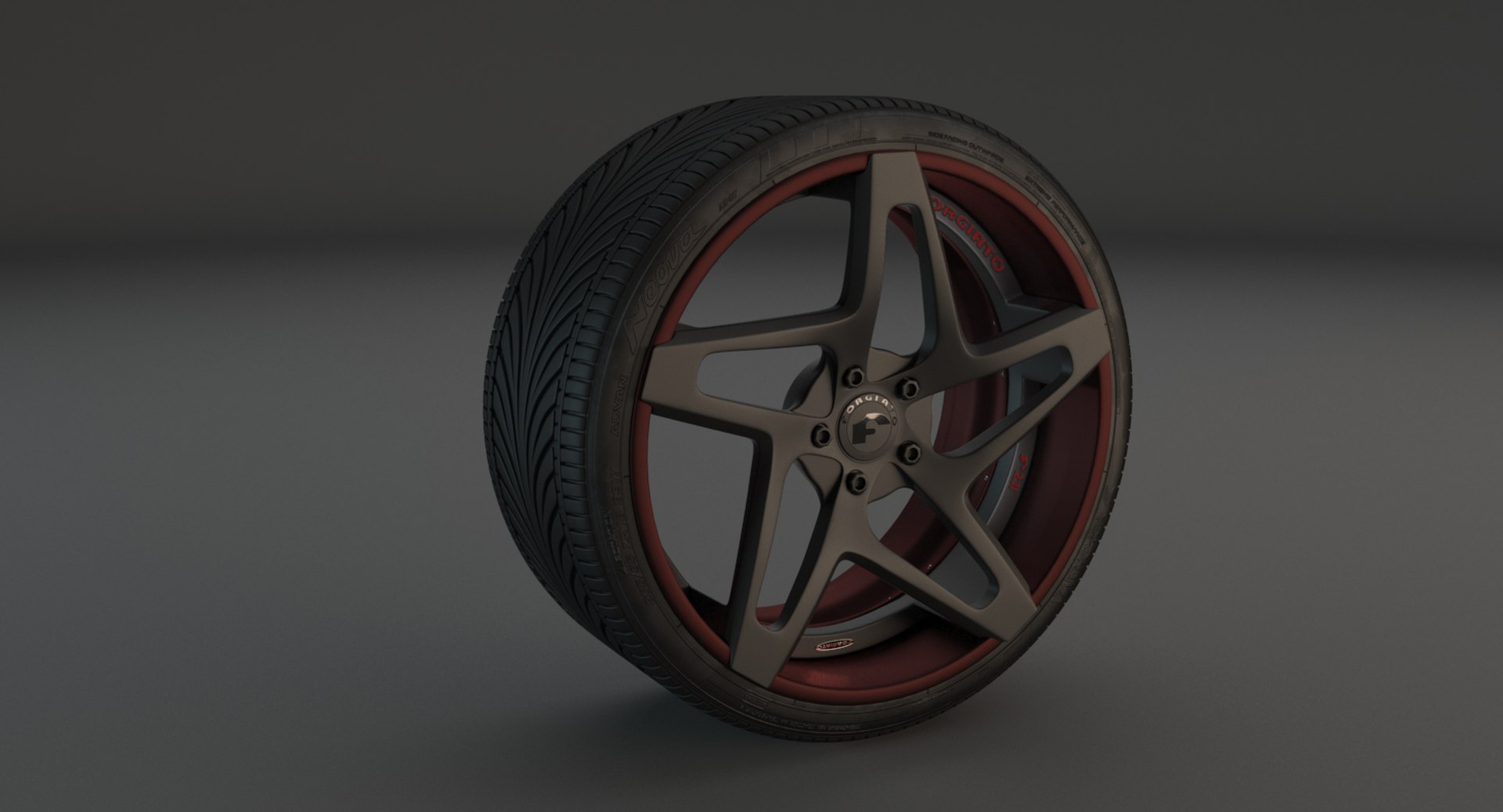 3D Tire Rim Model - TurboSquid 1373031