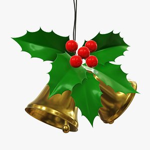 3D christmas bell gold