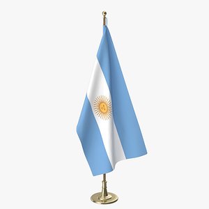3D model argentine office flag