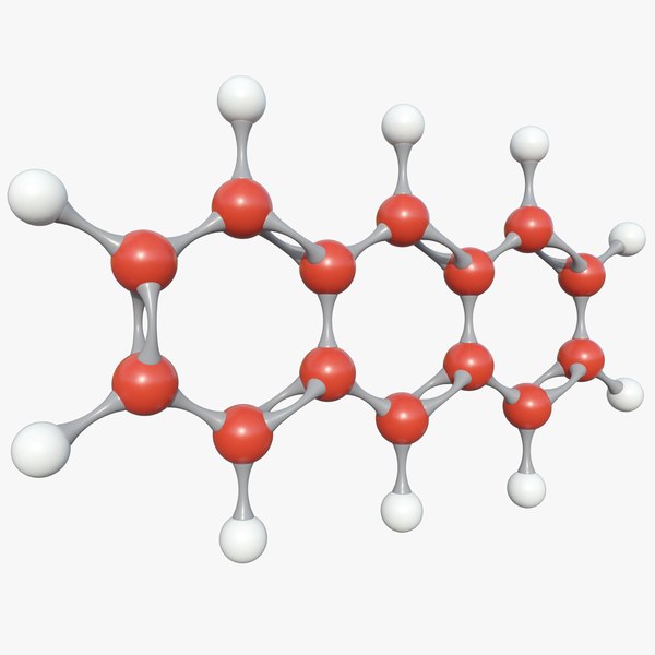 Anthracene Molecule With PBR 4K 8K 3D