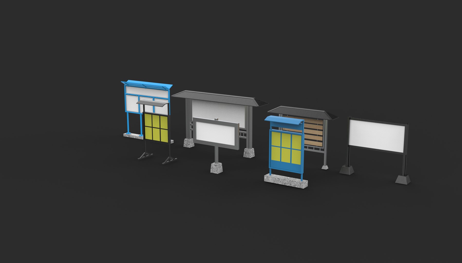 3D information board set 3D model model https://p.turbosquid.com/ts-thumb/Yy/QhgUC8/uQ/informationboardsetanimation.6319/jpg/1781715369/1920x1080/fit_q87/5bc377db5857135420fe6f923b9d2a9025822c2f/informationboardsetanimation.6319.jpg