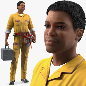 Light Skin Black Locksmith Rigged for Cinema 4D