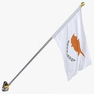 Cyprus Cloth Flag Wall Mount Animated Loop model