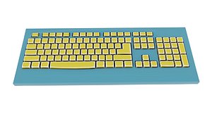 stylish cartoon keyboard 3D model
