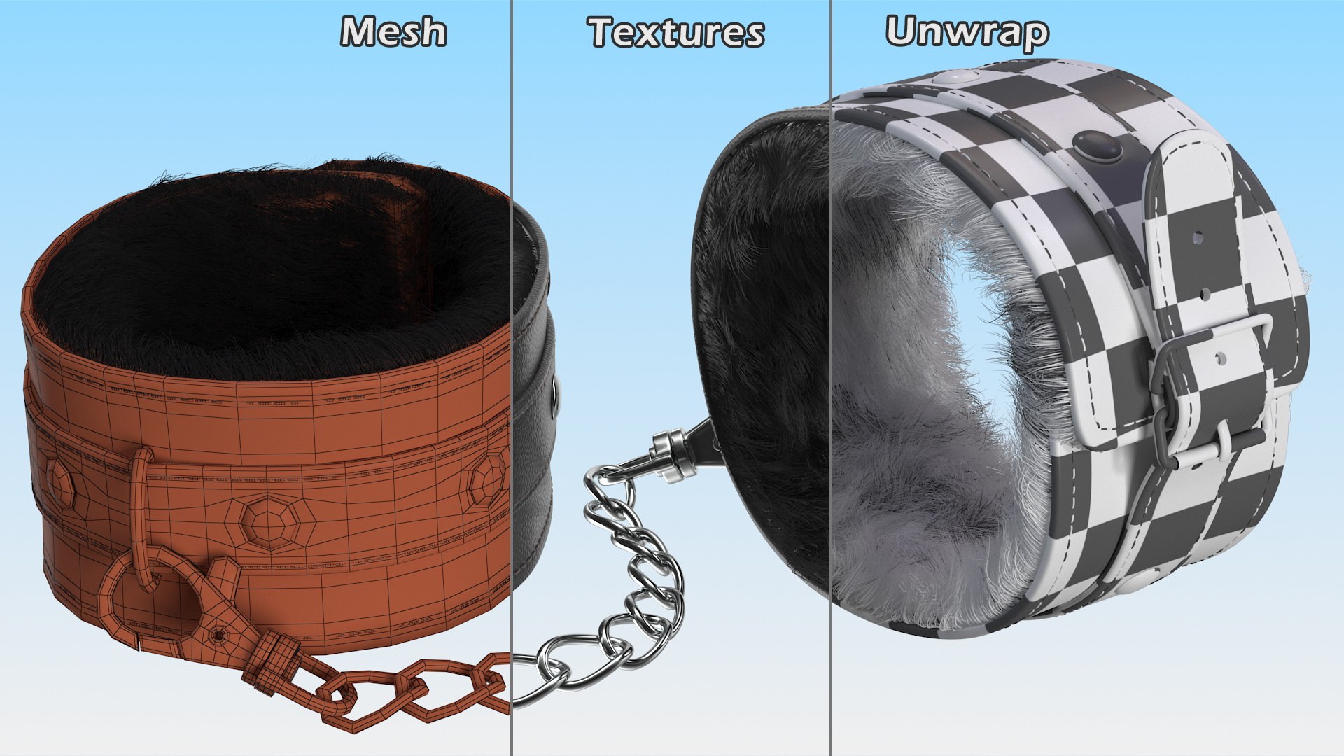 3D model leather wrist cuffs fur https://p.turbosquid.com/ts-thumb/Yy/aVXezB/AMBS5nnU/leatherwristcuffswithfurvray3dmodel018/jpg/1604028120/1920x1080/fit_q87/4acaeca18fb3fcfc6723e7baa93a4c4195849b5b/leatherwristcuffswithfurvray3dmodel018.jpg
