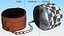 Leather Wrist Cuffs with Fur