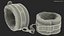 Leather Wrist Cuffs with Fur