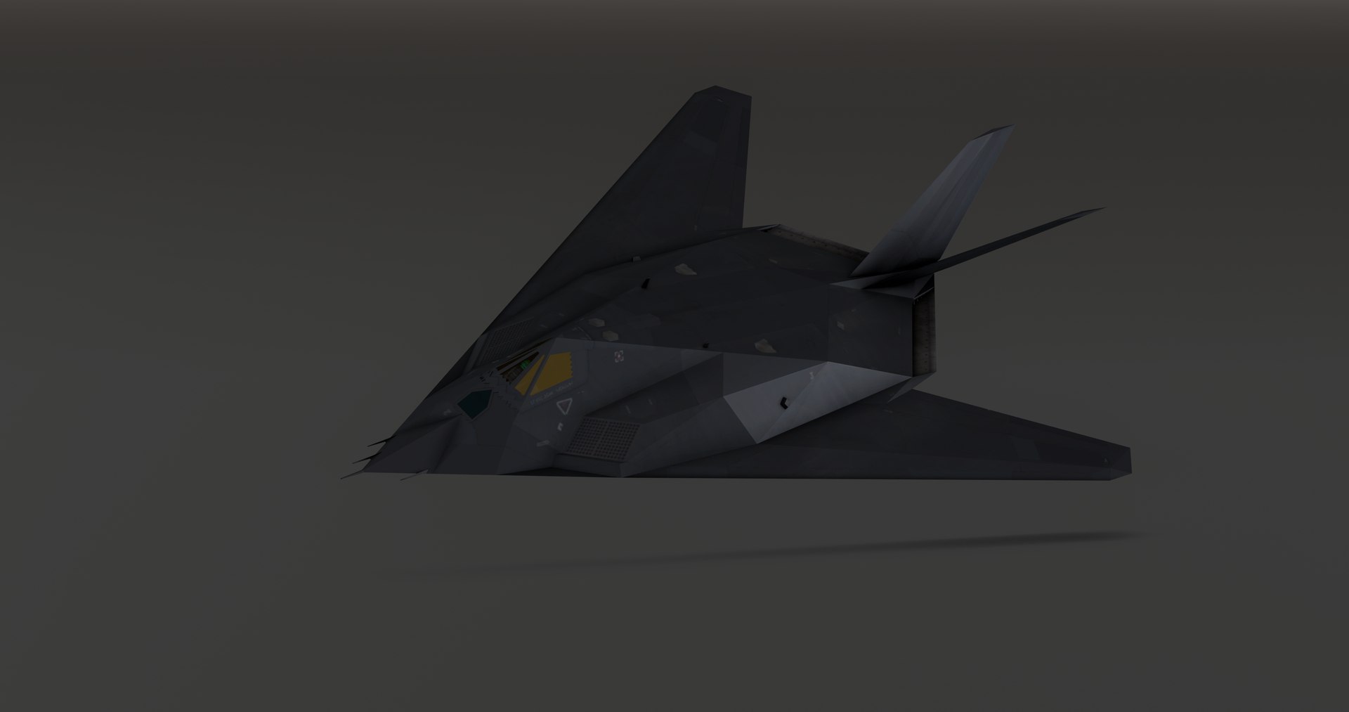 3D F117 Nighthawk Furtive Stealth - Photorealistic Millitary Aircraft ...