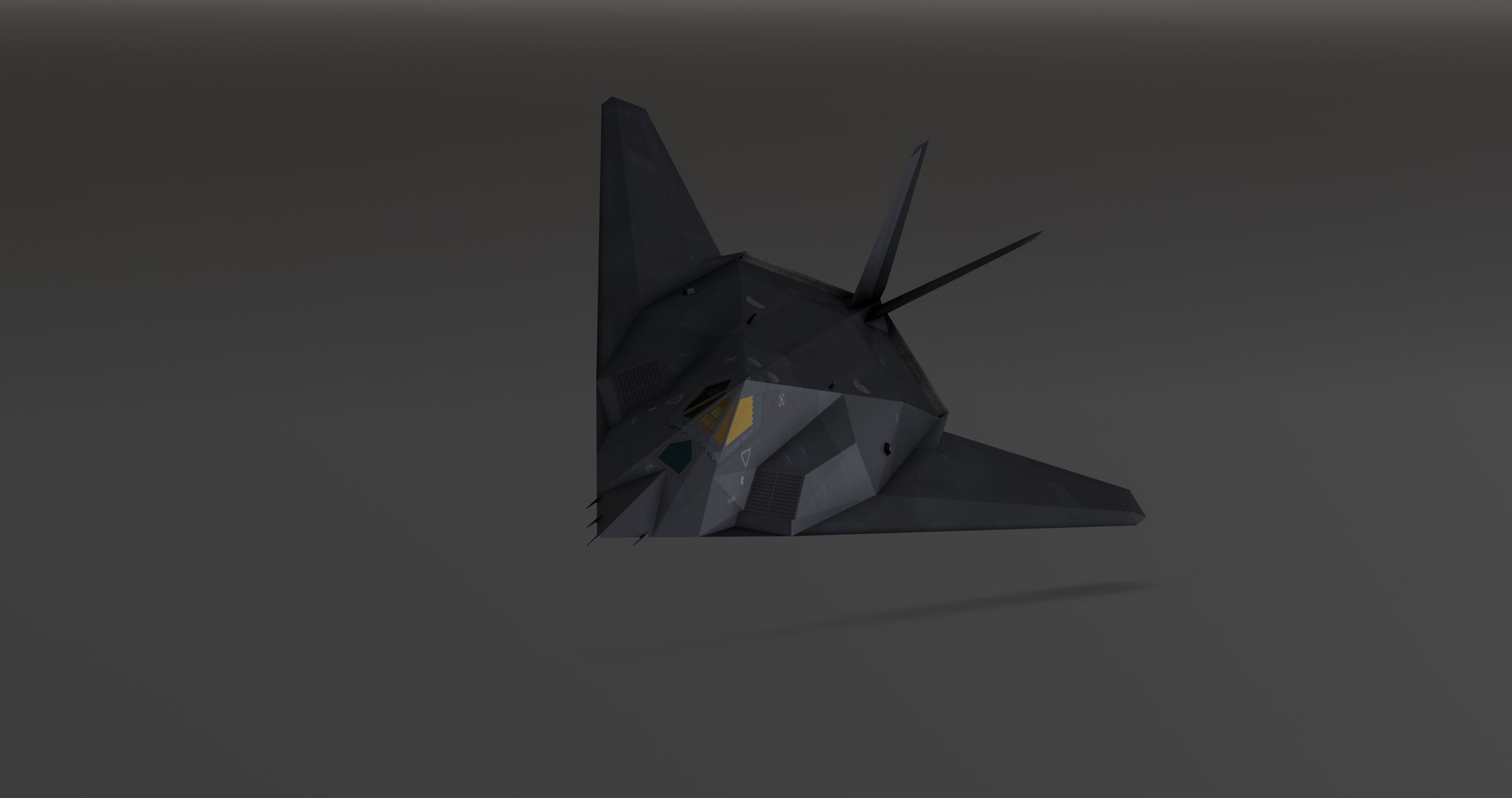 3D F117 Nighthawk Furtive Stealth - Photorealistic Millitary Aircraft ...