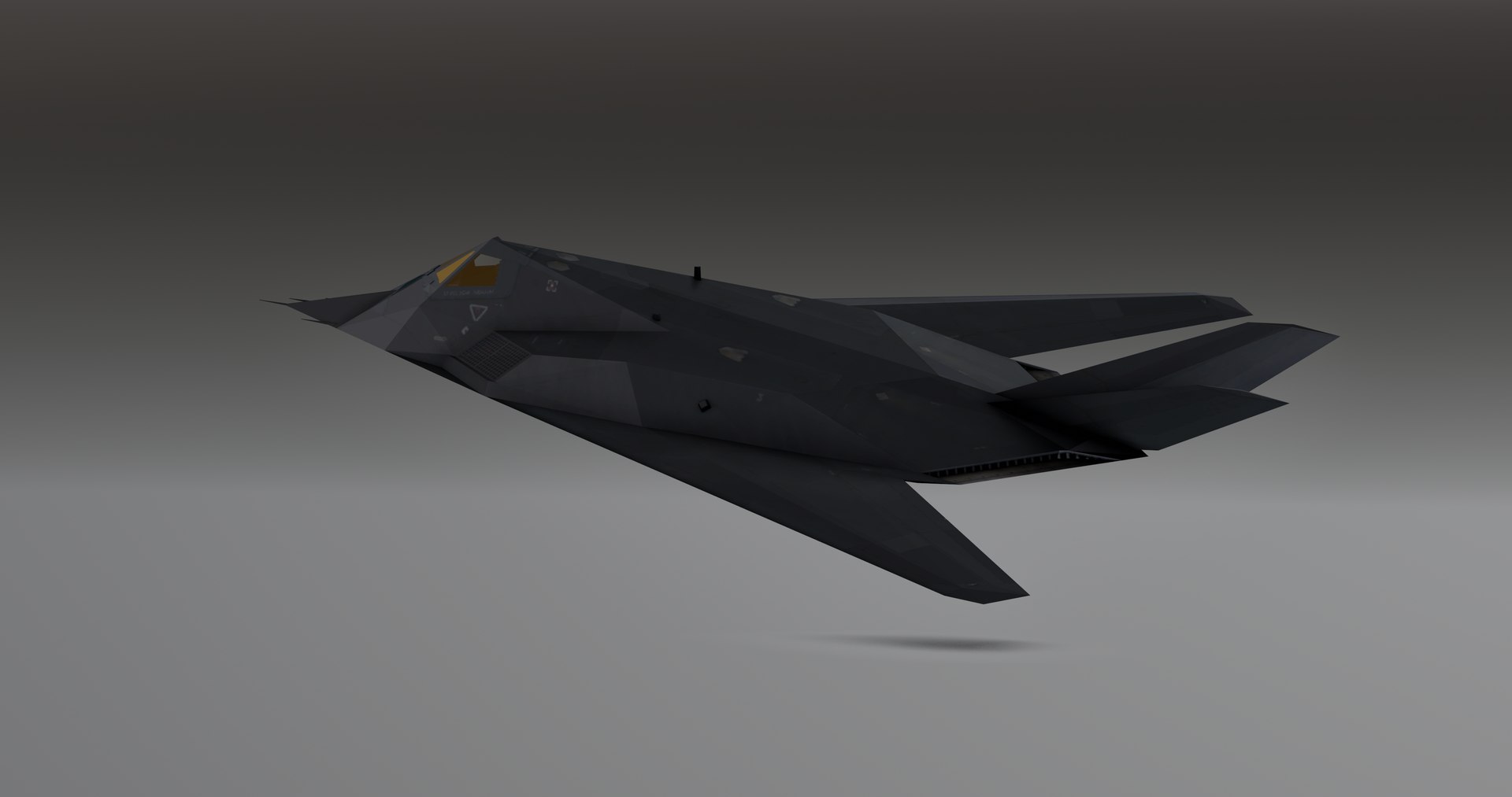 3D F117 Nighthawk Furtive Stealth - Photorealistic Millitary Aircraft ...