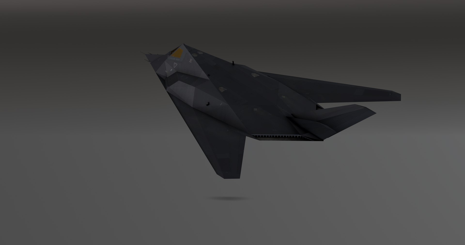 3D F117 Nighthawk Furtive Stealth - Photorealistic Millitary Aircraft ...