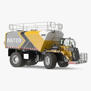 3D model Construction Water Truck Rigged