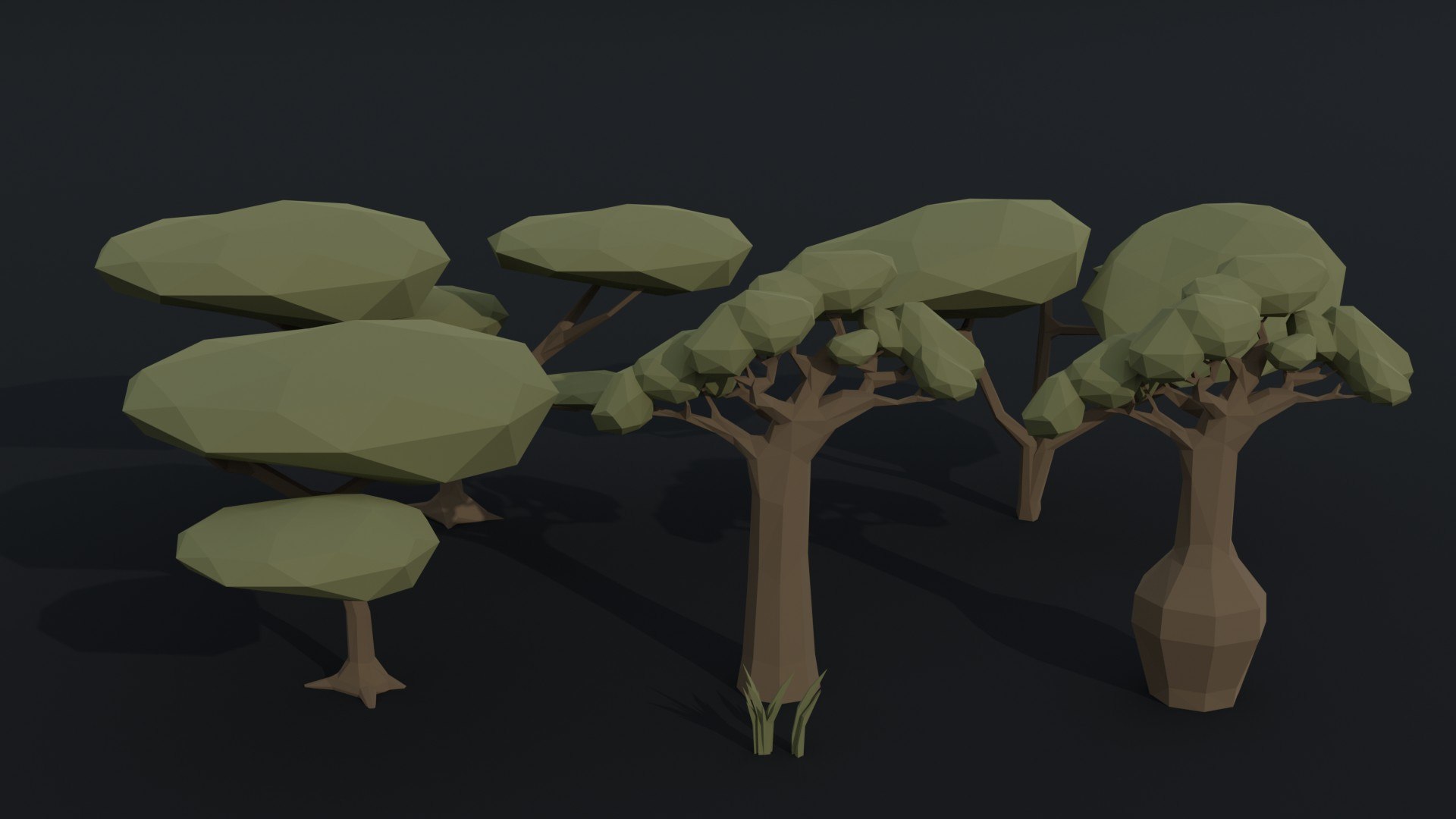 Low-poly Cartoon savanna trees Polygonal Style 3D https://p.turbosquid.com/ts-thumb/Yy/fmqOUQ/Io/2/jpg/1706199903/1920x1080/fit_q87/d87fd4b7a985cd038050cd1f4e8beb04861cc0b3/2.jpg