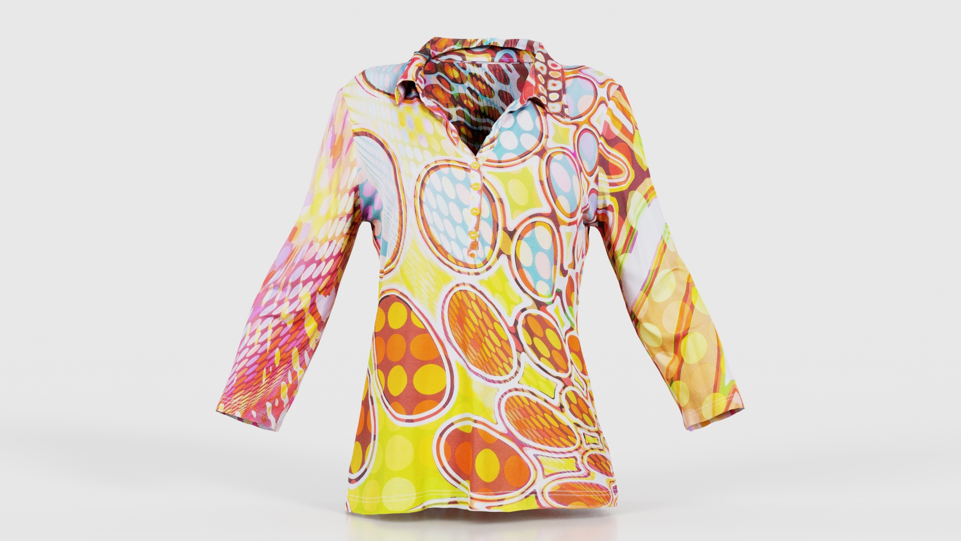 60s Psychedelic CND Shirt Adult Multi Coloured