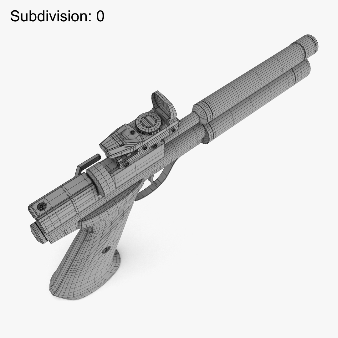 3d model of air gun pistol