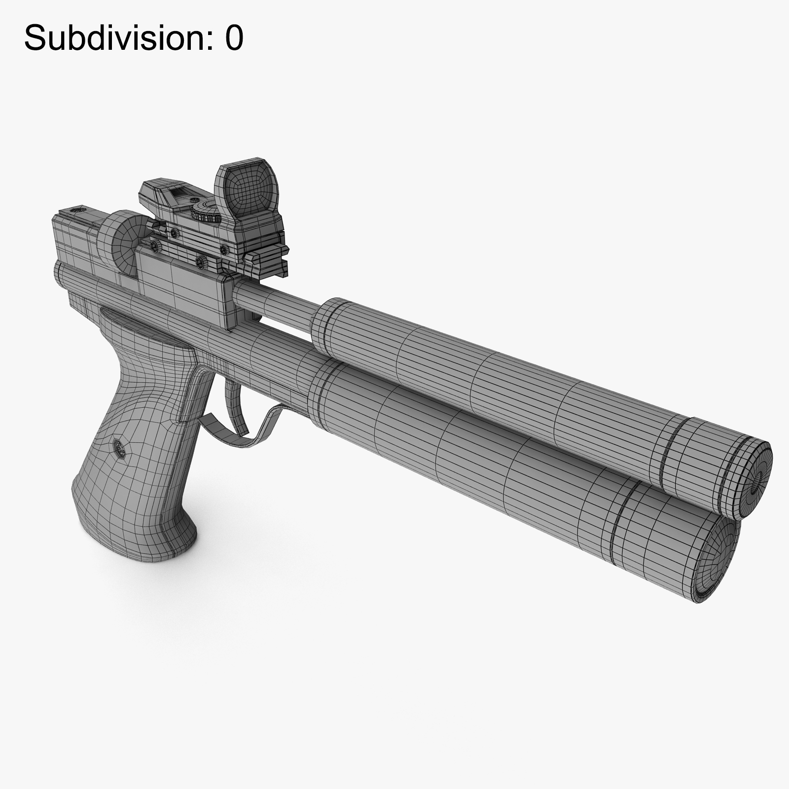 3d model of air gun pistol