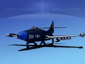 panther f9f jet fighter 3d 3ds