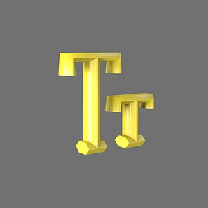 text size icon 3D model