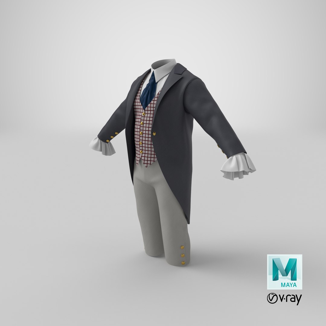Tailcoat Suit 4 3D model https://p.turbosquid.com/ts-thumb/Yy/lE62Rw/7g/stemcell_maya_vray_render/png/1663648320/1920x1080/fit_q87/312083869e88579e345565da01bbabdc1ddd39f8/stemcell_maya_vray_render.jpg