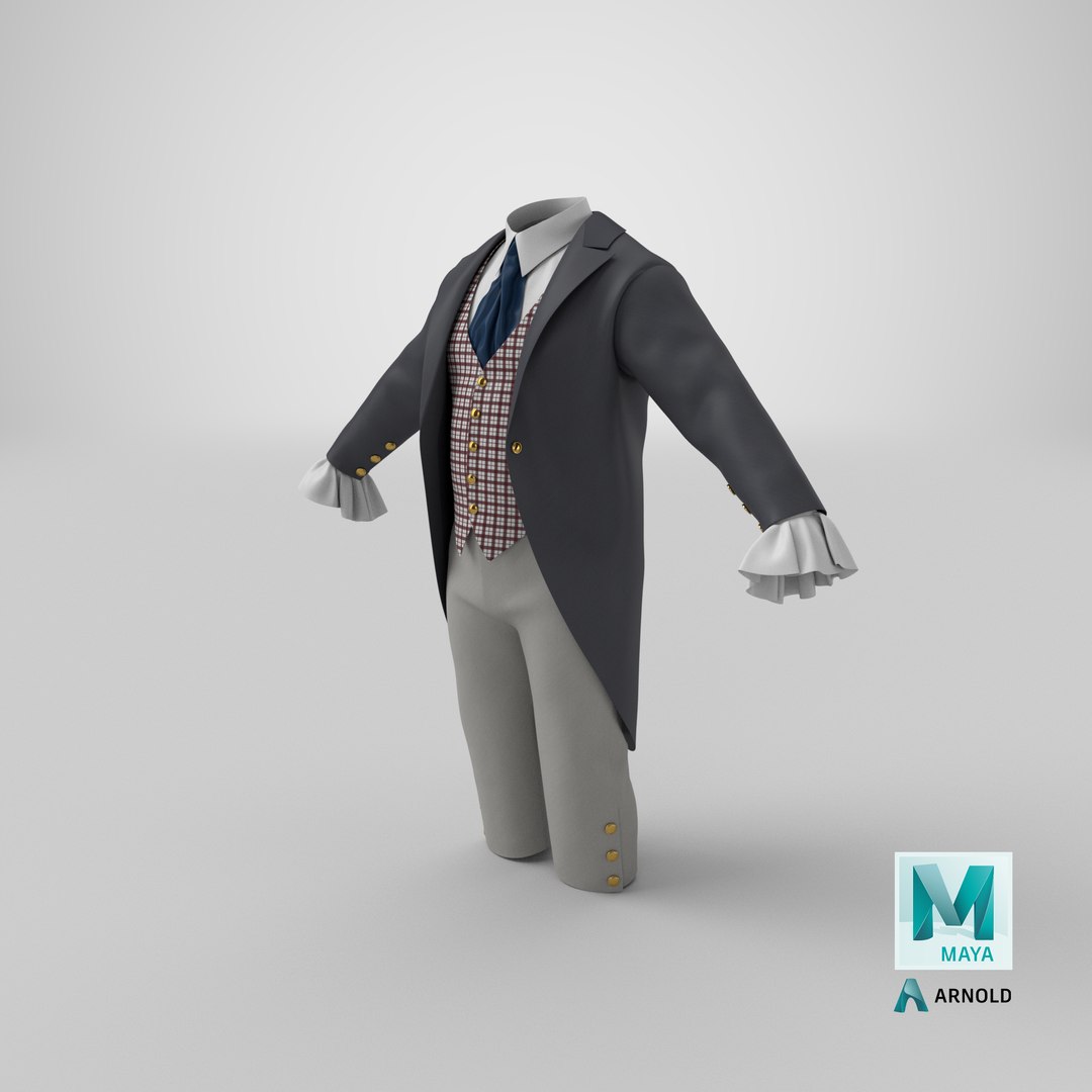Tailcoat Suit 4 3D model https://p.turbosquid.com/ts-thumb/Yy/lE62Rw/ru/stemcell_maya_arnold_render/png/1663648317/1920x1080/fit_q87/3427770fd4fbc401135653597631a1b1755681be/stemcell_maya_arnold_render.jpg