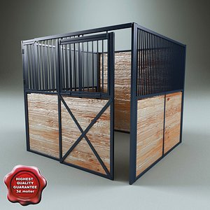 3d portable horse corral model