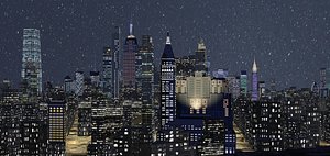 3D night manhattan 2