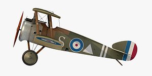 sopwith camel fighter aircraft 3D model