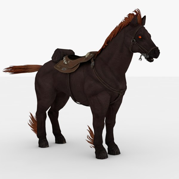 3D Fire Horse Rigged
