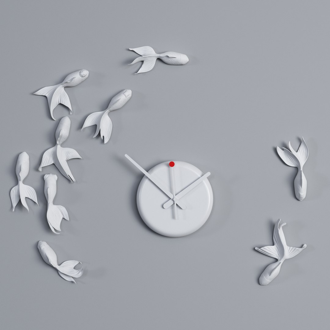 Fish Wall Clock 3D - TurboSquid 1323811