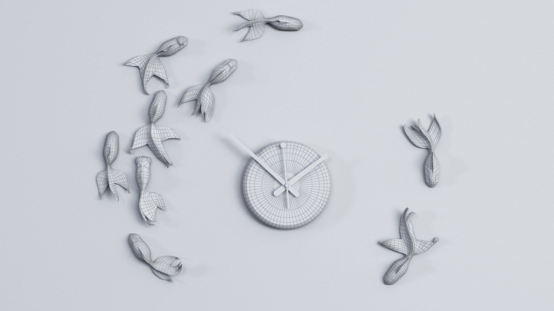 Fish Wall Clock 3D - TurboSquid 1323811