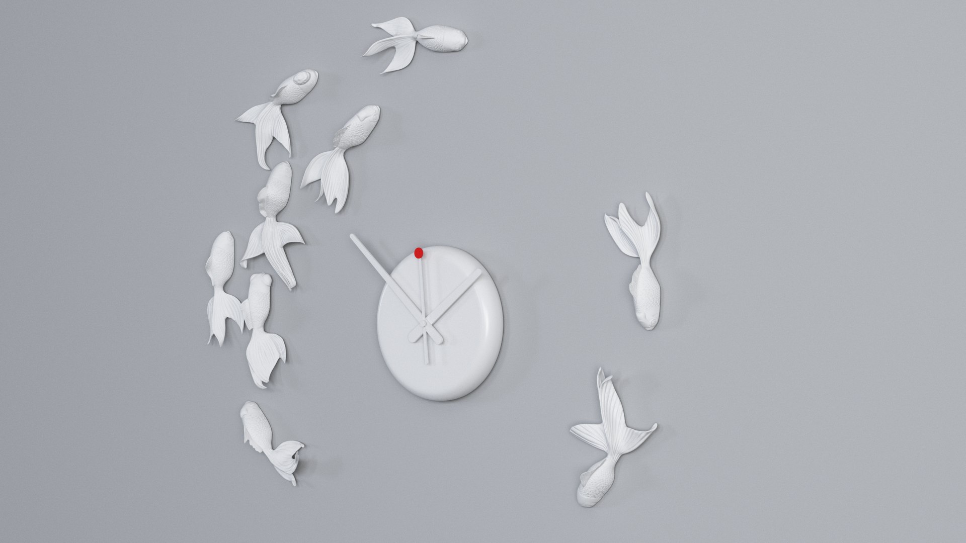 Fish Wall Clock 3D - TurboSquid 1323811