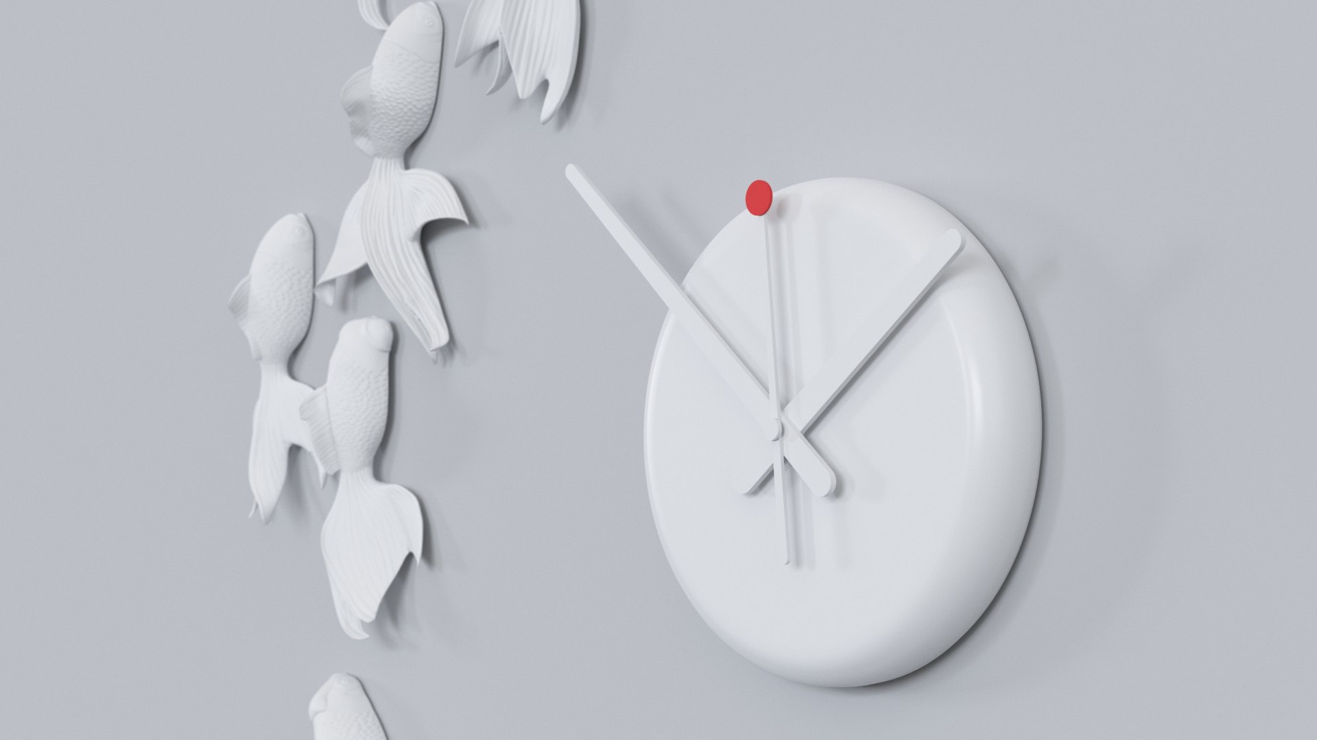 Fish Wall Clock 3D - TurboSquid 1323811
