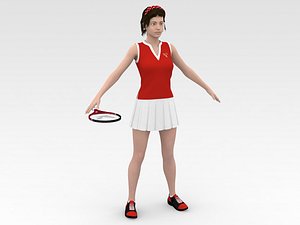 Tennis Player 01 3D model